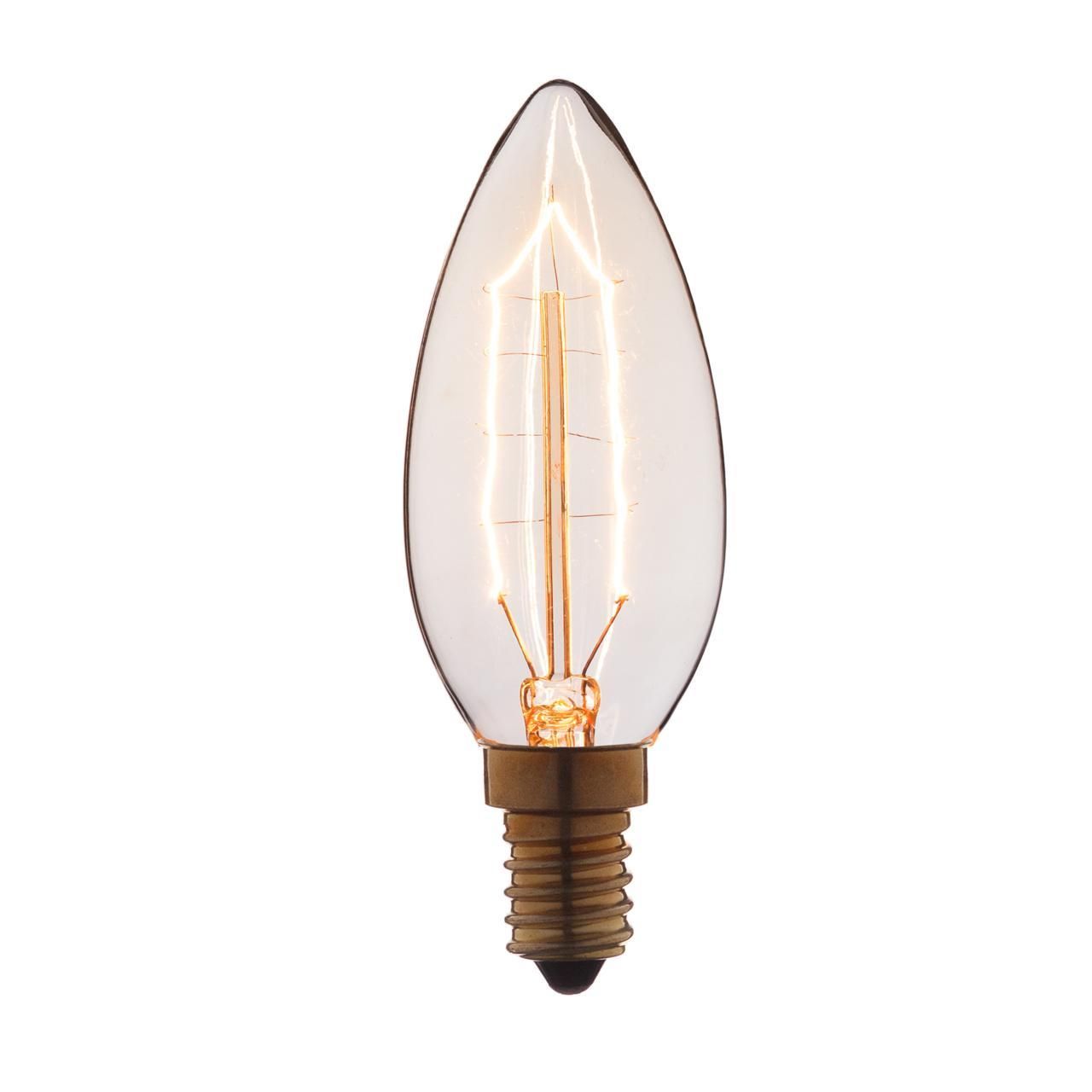 Ретро лампа Эдисона (Свеча) E14 60W 220V Edison Bulb