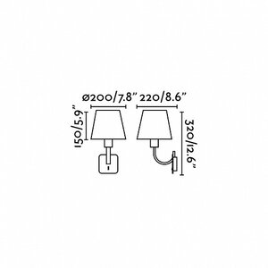 Светильник настенный Essential nickel+white 29340