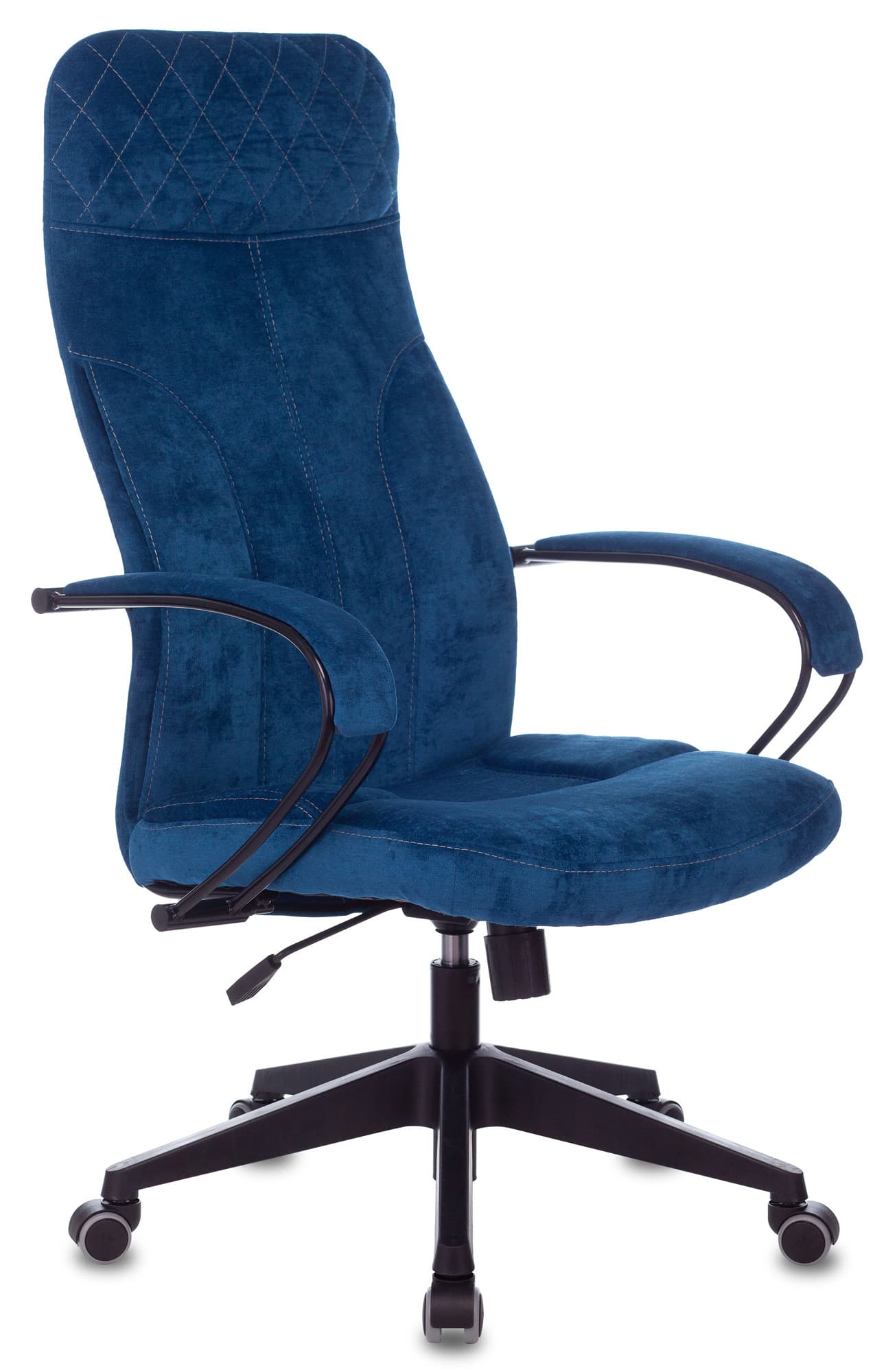 Компьютерное кресло офисное для руководителя CH-608Fabric темно-синий Velvet 29 крестовина пластик мягкая о