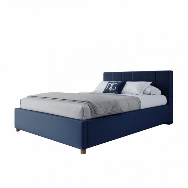 Кровать подростковая 140х200 синяя Wales