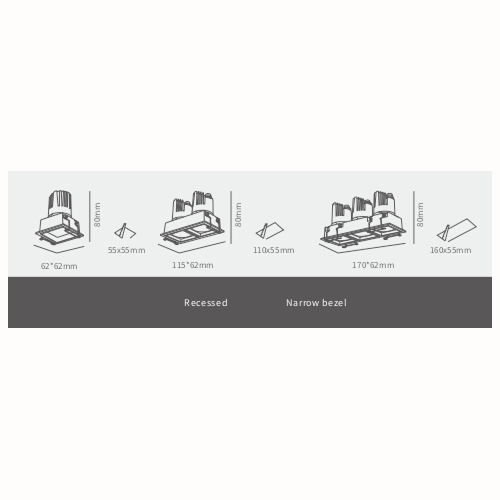 Встраиваемый светильник MTH55F-02 by Romatti