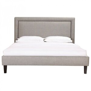 Кровать двуспальная 160х200 серая Laval Upholstered