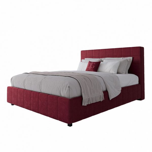Кровать двуспальная 160х200 см красная Shining Modern