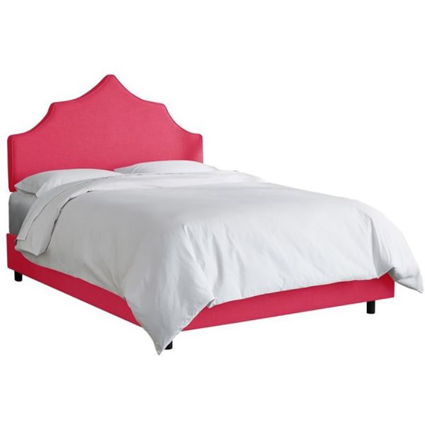 Кровать двуспальная 180х200 см розовая Camille Light Fuchsia