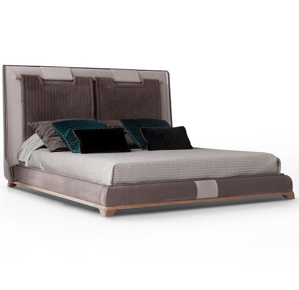 Кровать двуспальная 180х200 серая Tecni Nova Wood