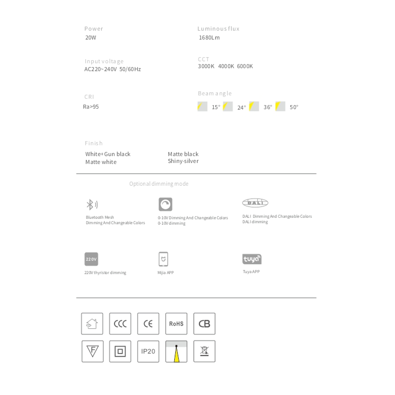 Встраиваемый светильник 2TH by Romatti
