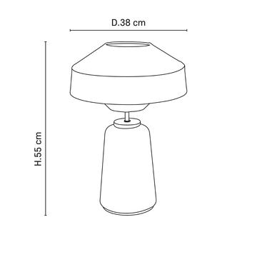 Настольная лампа MOKUZAI CHAPEAU by Market Set