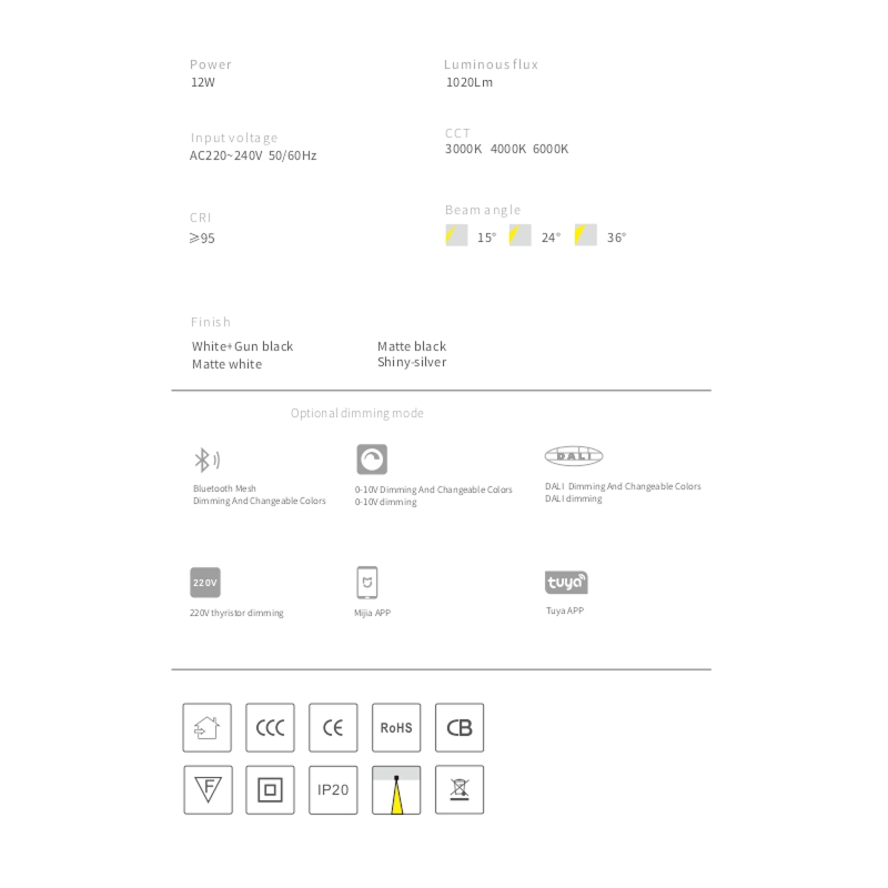 Встраиваемый светильник 2TH by Romatti