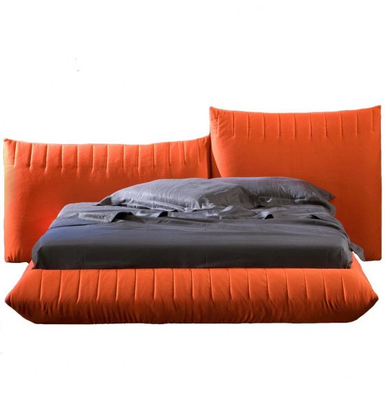 Кровать двуспальная 160х200 см оранжевая Bellavita