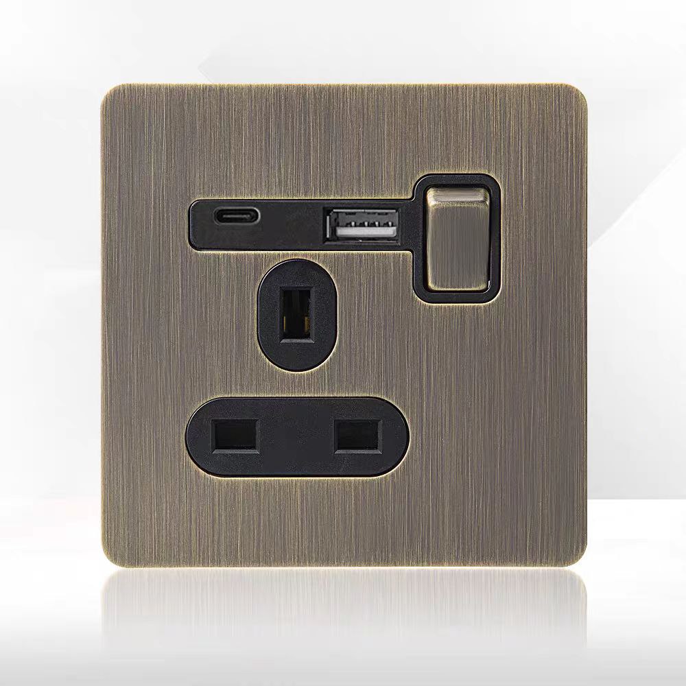 Выключатель с розеткой SPARKO by Romatti