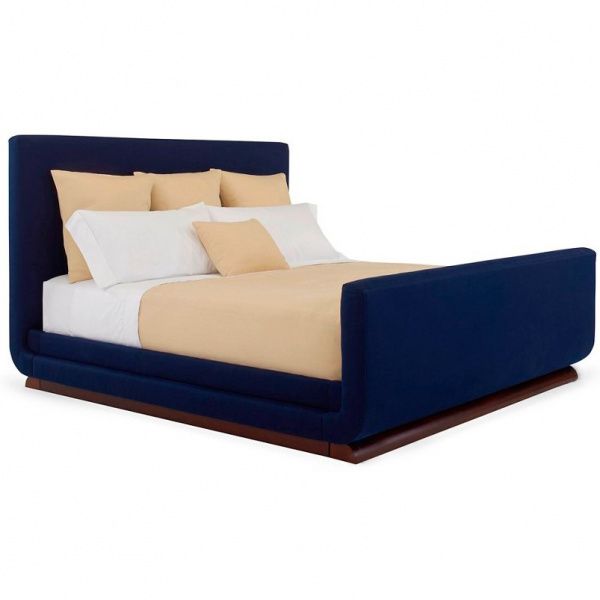 Кровать двуспальная 180x200 синяя Cote Azur