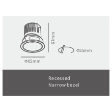 Встраиваемый светильник THC75A by Romatti