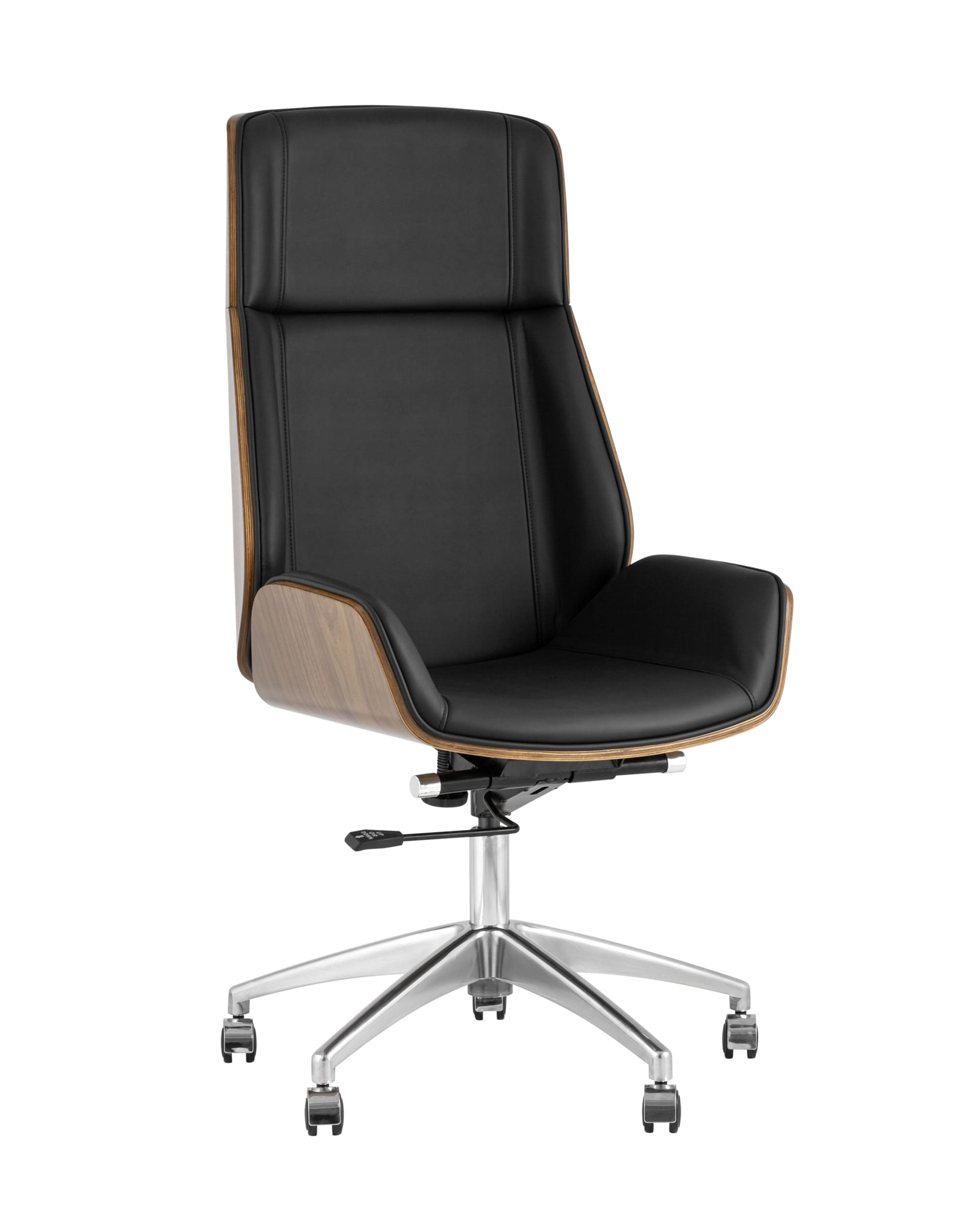 Компьютерное кресло офисное TopChairs Crown черное для руководителя механизм качания крестовина металл