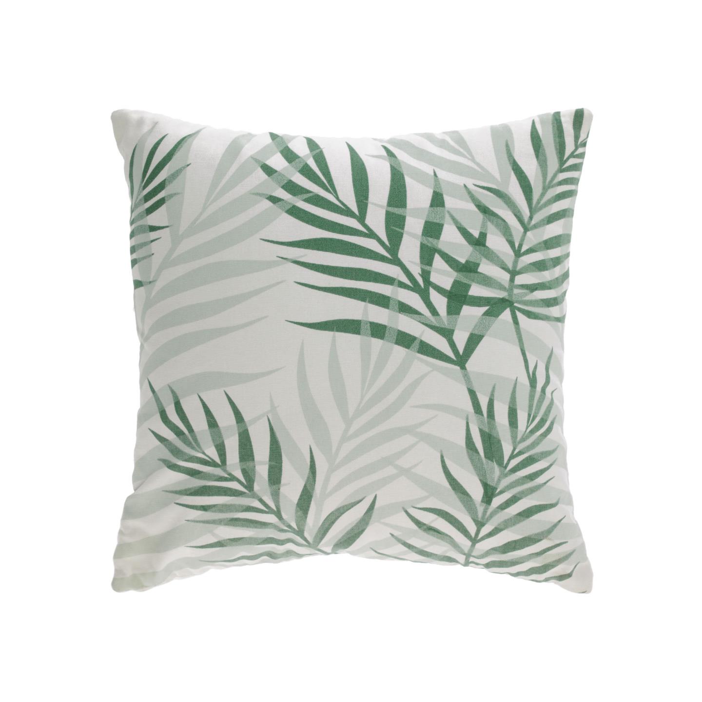 Чехол для подушки Amorela 100% хлопок с зелеными листьями 45 x 45 cm