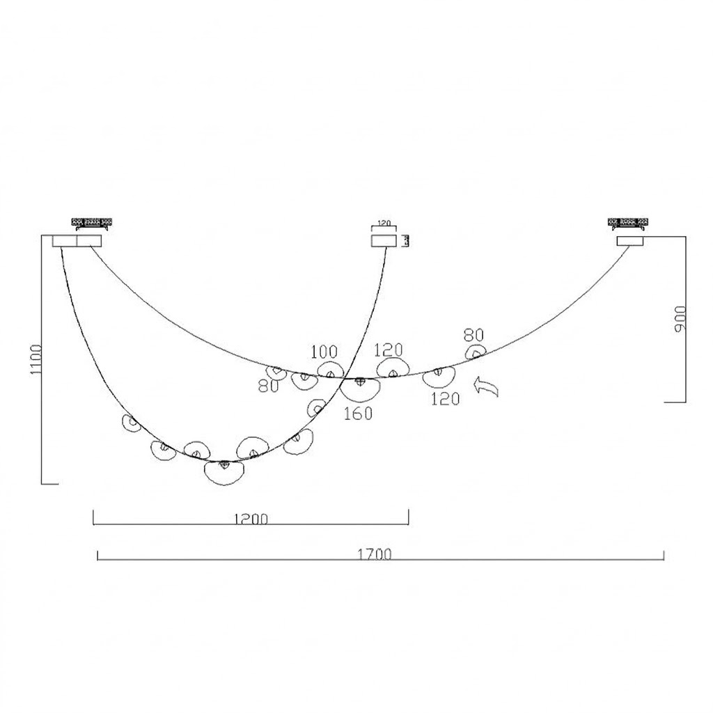 Подвесной светильник DEW by Romatti